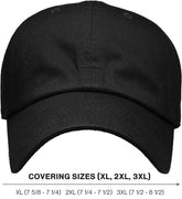 Big & Tall Baseball Cap - Black - Clearance